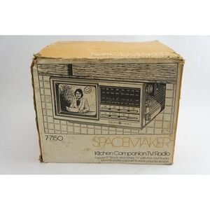 General Electric Spacemaker TV Radio 7-7150 5in BW Under Cabinet New Open Box